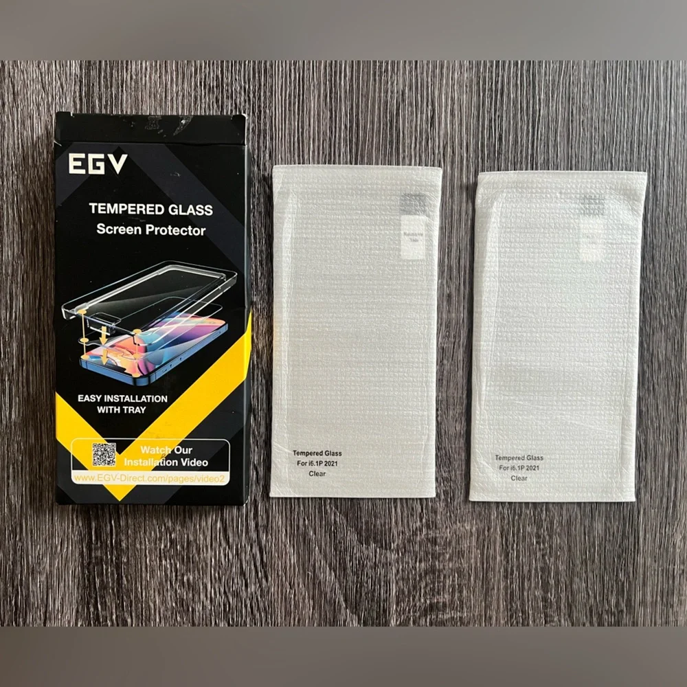 Lot of 2: EGV Tempered Glass Screen Protectors for IPhone 13 Pro